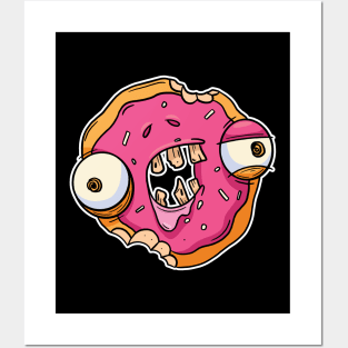 Funny Zombie Donut Posters and Art